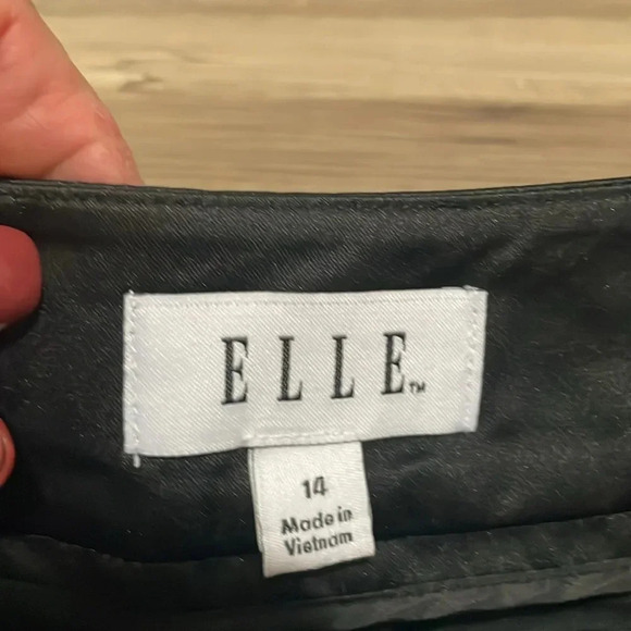 Elle A-line layered polka dot skirt Black Sheer overlay Bow Size 14 Flirty - Picture 4 of 12